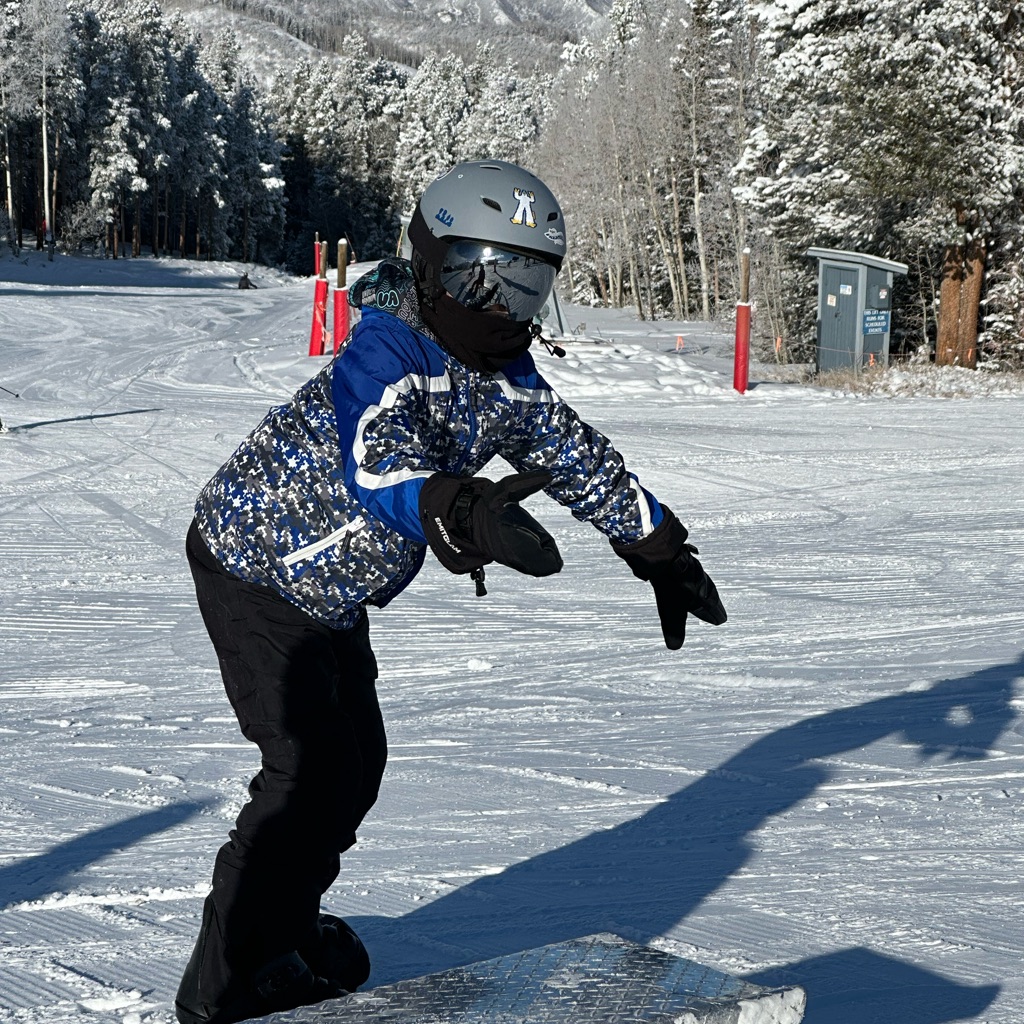 Lands' End Digital Camo Ski Or Snowboard Jacket In Blue And White